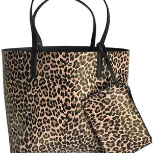 Kate Spade Mya Leopard Reversible Leather Tote